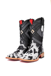 Prescott Cowhide Red Bottom Square Toe Cowboy Boot Size 7 Box TM9