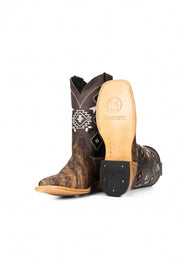 Men's Cowhide Square Toe Cowboy Boot Size 8 Box NM9