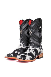 Prescott Cowhide Red Bottom Square Toe Cowboy Boot Size 7 Box TM10