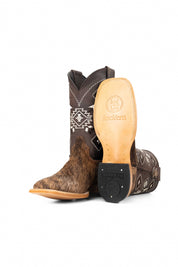 Men's Cowhide Square Toe Cowboy Boot Size 8 Box NM10