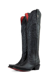 Julieta Knee High Red Bottom Snip Toe Cowgirl Boot