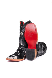 Prescott Cowhide Red Bottom Square Toe Cowboy Boot Size 6 Box TM1