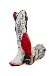 Charlotte Tall Red Bottom Cowhide Snip Toe Cowgirl Boot Size 7 Box VW12