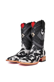 Prescott Cowhide Red Bottom Square Toe Cowboy Boot Size 7 Box TM11