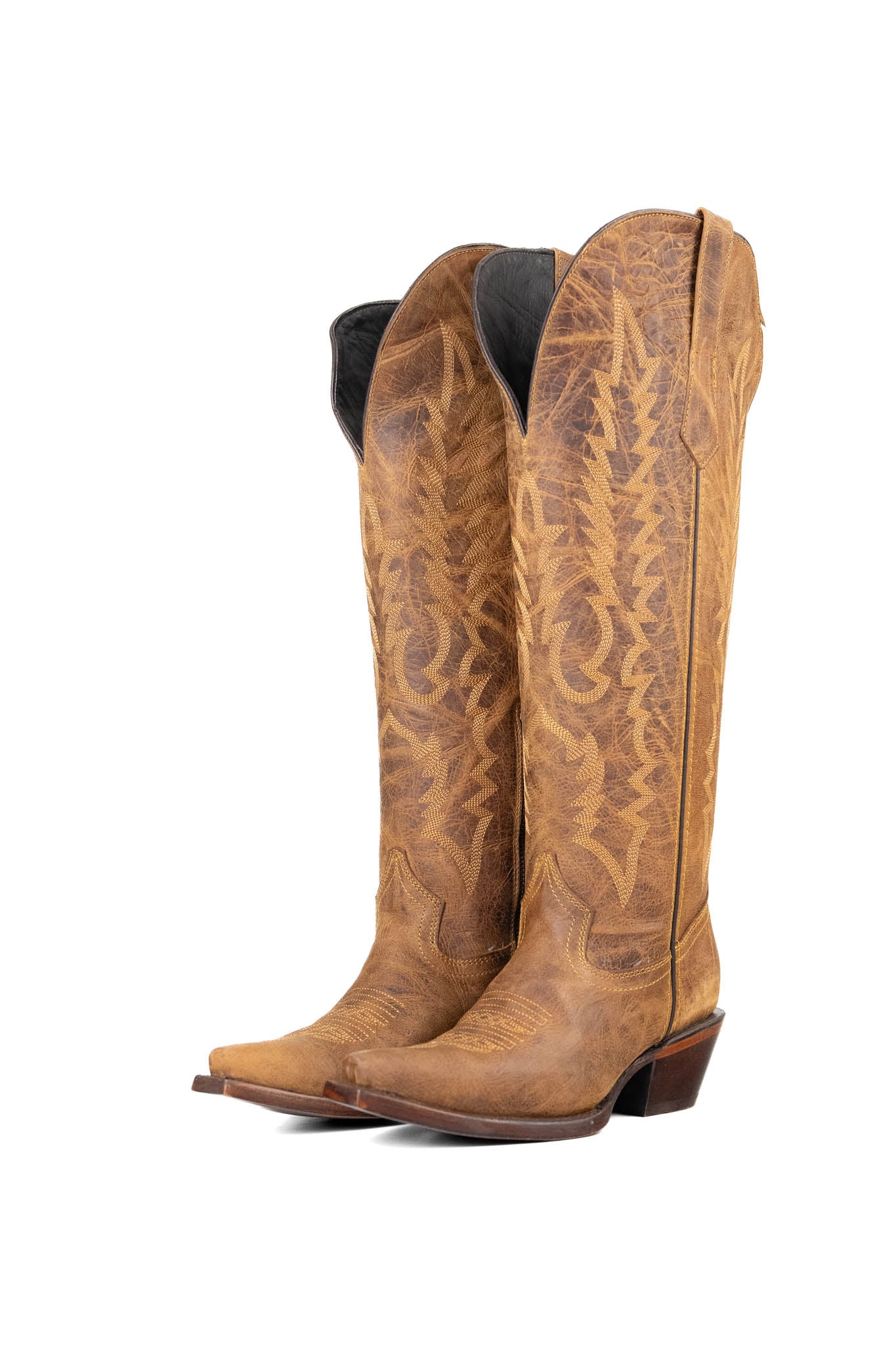 Kaylee Tall Wide Calf Friendly Snip Toe Cowgirl Boot