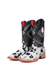 Prescott Cowhide Red Bottom Square Toe Cowboy Boot Size 7 Box TM12