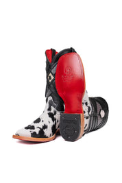 Prescott Cowhide Red Bottom Square Toe Cowboy Boot Size 7 Box TM12