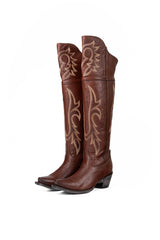 Jeimmy Knee High Snip Toe Cowgirl Boot