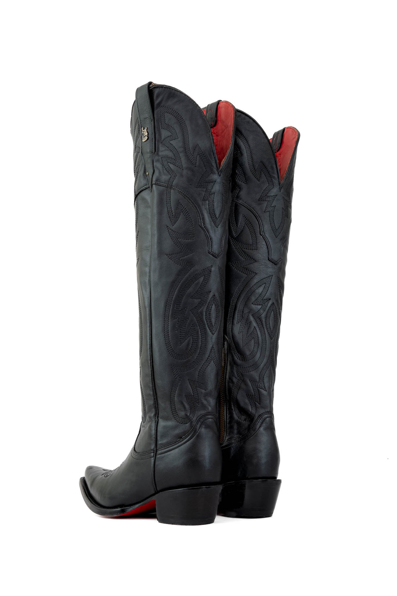 Julieta Knee High Red Bottom Snip Toe Cowgirl Boot