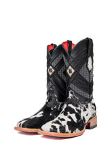 Prescott Cowhide Red Bottom Square Toe Cowboy Boot Size 7 Box TM14