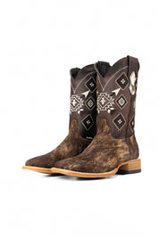 Men's Cowhide Square Toe Cowboy Boot Size 9 Box NM15
