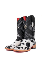 Prescott Cowhide Red Bottom Square Toe Cowboy Boot Size 7 Box TM15