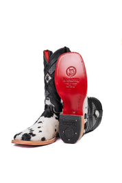 Prescott Cowhide Red Bottom Square Toe Cowboy Boot Size 7 Box TM15