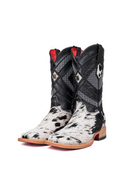 Prescott Cowhide Red Bottom Square Toe Cowboy Boot Size 7 Box TM16