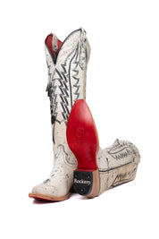 Charlotte Tall Red Bottom Cowhide Snip Toe Cowgirl Boot Size 8 Box VW19