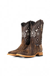 Men's Cowhide Square Toe Cowboy Boot Size 9 Box NM17