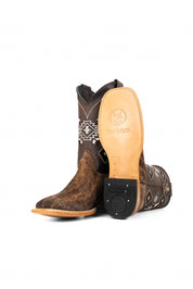 Men's Cowhide Square Toe Cowboy Boot Size 9 Box NM17