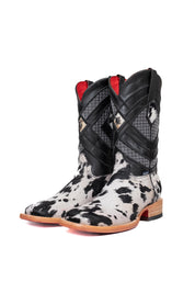 Prescott Cowhide Red Bottom Square Toe Cowboy Boot Size 7 Box TM17