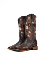Paraiso Tooled Square Toe Cowgirl Boot