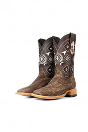 Men's Cowhide Square Toe Cowboy Boot Size 7 Box NM2