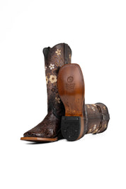 Paraiso Tooled Square Toe Cowgirl Boot