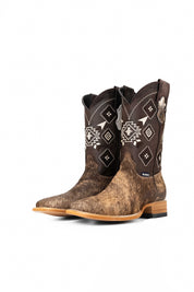 Men's Cowhide Square Toe Cowboy Boot Size 9 Box NM18