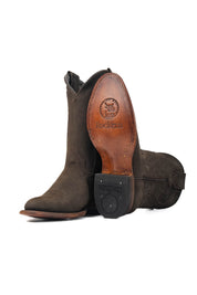 Daryl Nobuck Round Toe Cowboy Boot