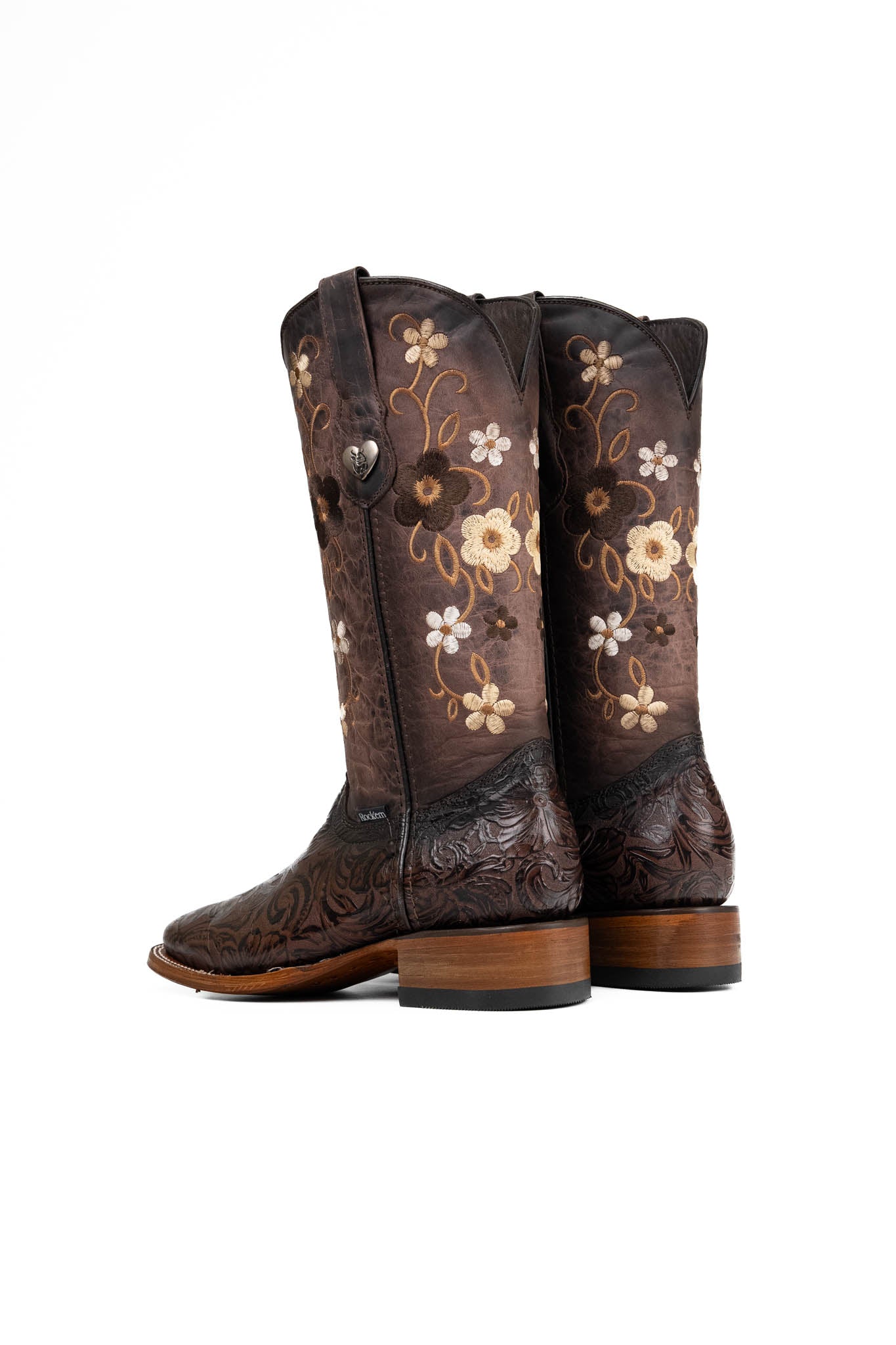 Paraiso Tooled Square Toe Cowgirl Boot