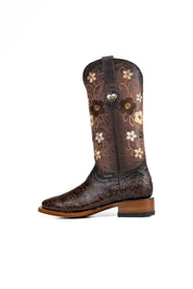 Paraiso Tooled Square Toe Cowgirl Boot