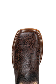 Paraiso Tooled Square Toe Cowgirl Boot