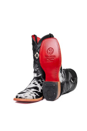 Prescott Cowhide Red Bottom Square Toe Cowboy Boot Size 7 Box TM18