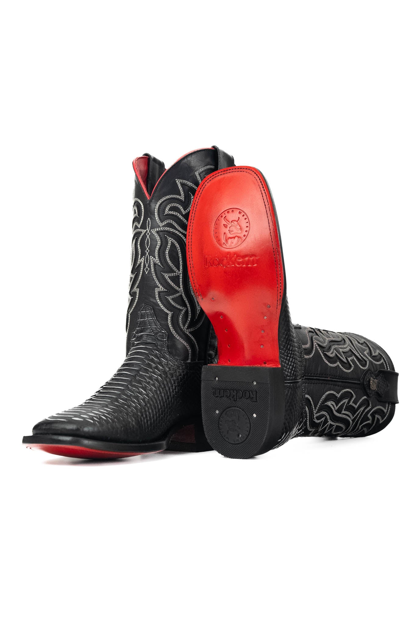 Bruce Python Red Bottom Square Toe Cowboy Boot