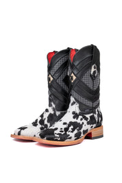 Prescott Cowhide Red Bottom Square Toe Cowboy Boot Size 7 Box TM20