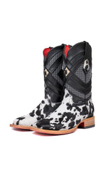Prescott Cowhide Red Bottom Square Toe Cowboy Boot Size 7 Box TM20