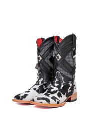 Prescott Cowhide Red Bottom Square Toe Cowboy Boot Size 7.5 Box TM21