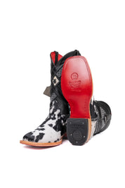 Prescott Cowhide Red Bottom Square Toe Cowboy Boot Size 7.5 Box TM21