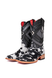 Prescott Cowhide Red Bottom Square Toe Cowboy Boot Size 7.5 Box TM22