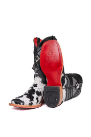 Prescott Cowhide Red Bottom Square Toe Cowboy Boot Size 7.5 Box TM22