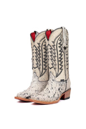 Charlotte Cowhide Red Bottom Snip Toe Cowgirl Boot Size 5 Box VW28