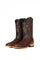 The shedron Clone Python cowboy boots in genuine leather, featuring python print vamp, brown embroidery in brown shaft and leather sole.