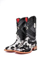 Prescott Cowhide Red Bottom Square Toe Cowboy Boot Size 7.5 Box TM23