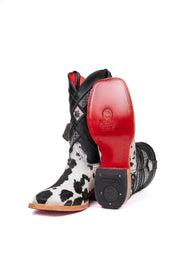 Prescott Cowhide Red Bottom Square Toe Cowboy Boot Size 7.5 Box TM23