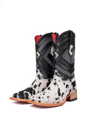 Prescott Cowhide Red Bottom Square Toe Cowboy Boot Size 7.5 Box TM24