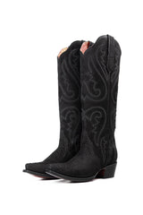 Jazlyn Matte Python Tall Red Bottom Snip Toe Cowgirl Boot