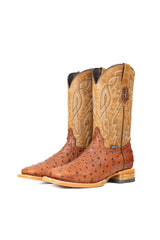 Renegate Ostrich Square Toe Cowboy Boot