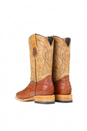 Renegate Ostrich Square Toe Cowboy Boot
