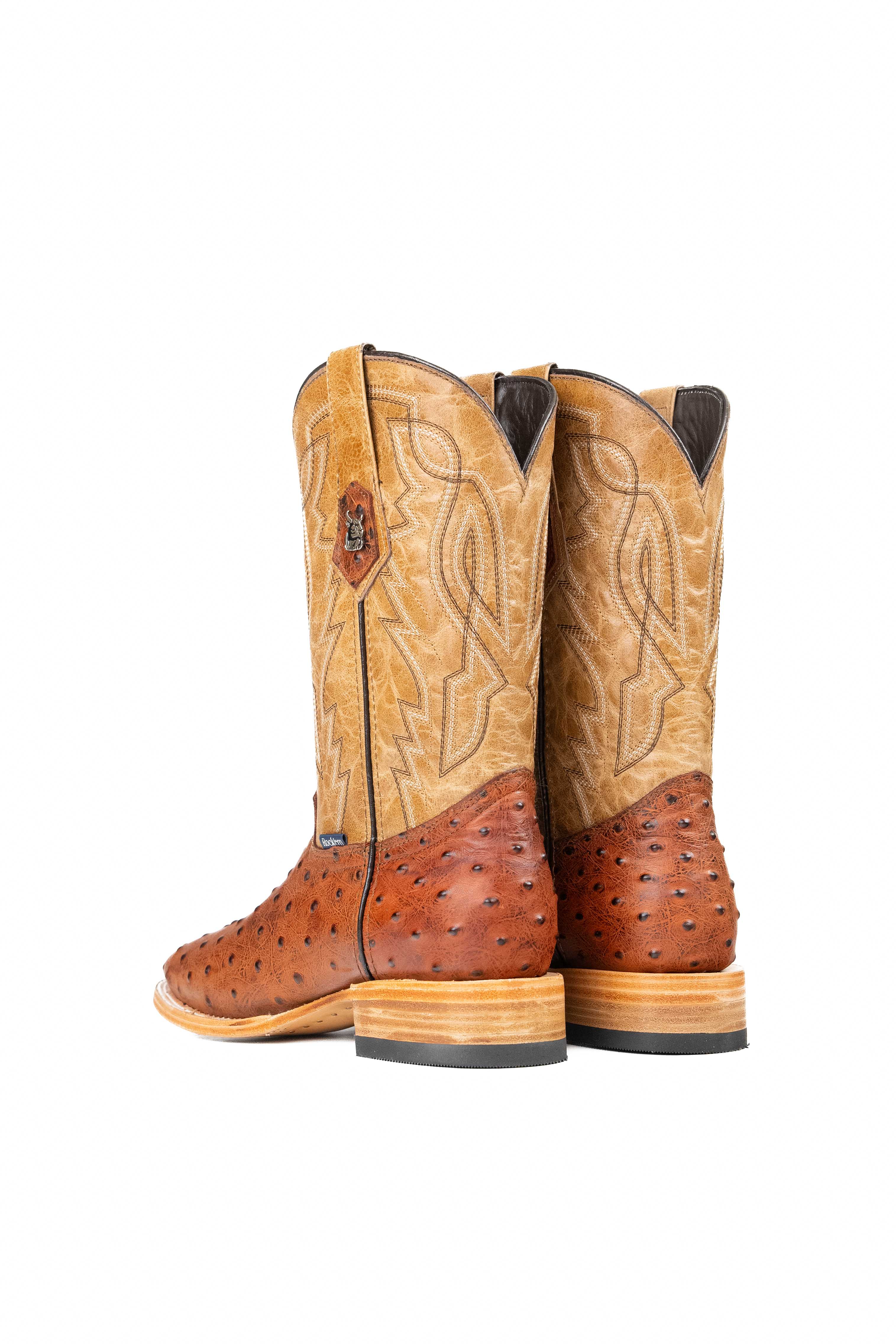 Renegate Ostrich Square Toe Cowboy Boot
