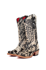 Charlotte Cowhide Red Bottom Snip Toe Cowgirl Boot Size 5 Box VW31