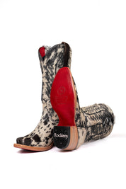 Charlotte Cowhide Red Bottom Snip Toe Cowgirl Boot Size 5 Box VW31