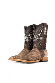 Men's Cowhide Square Toe Cowboy Boot Size 10 Box NM26